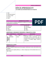 Sesión de Aprendizaje 5° - Abril