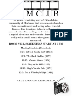 Film Club Flier