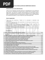Inventario de Autoevaluacion de competencias