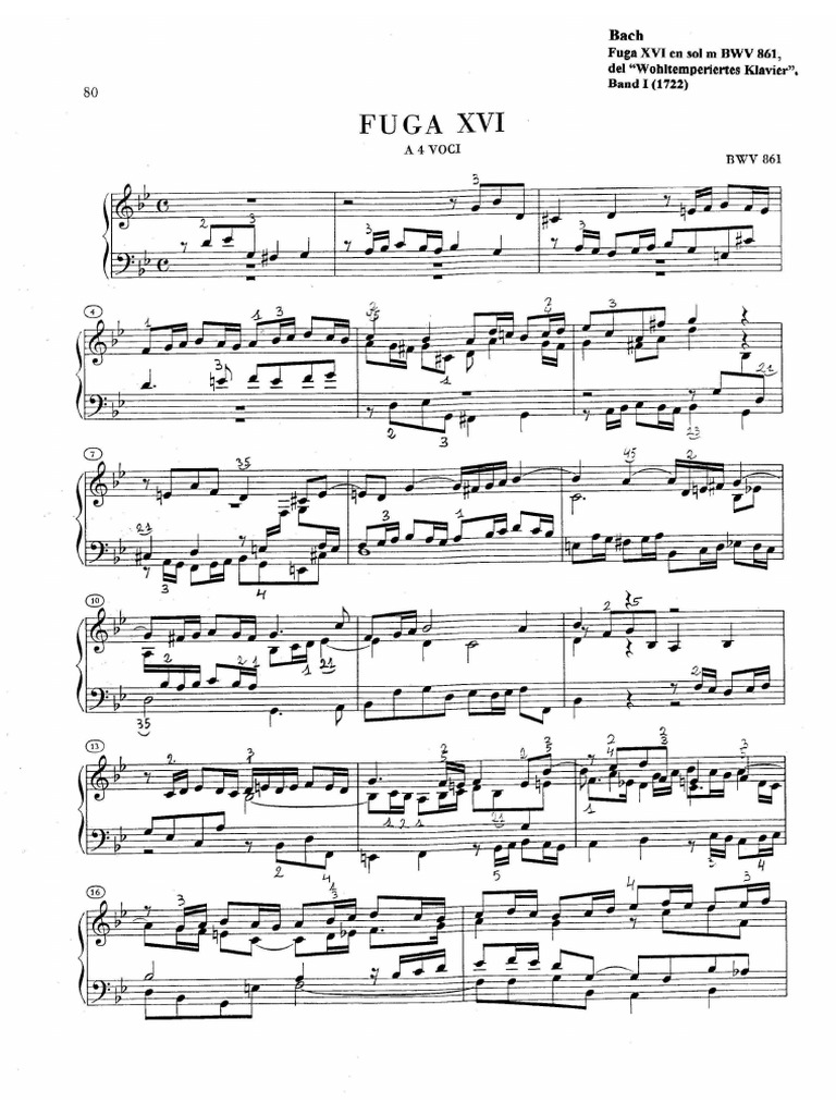 Fuga XVI Bach | PDF