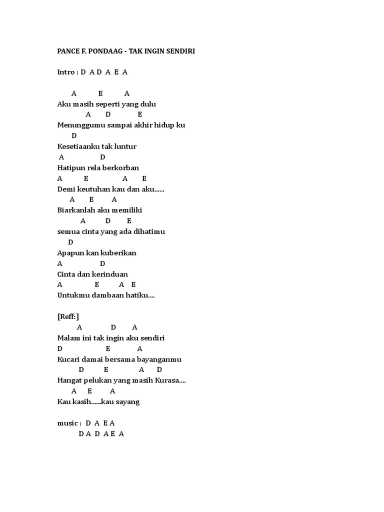 Cord Lagu Pance F Pdf