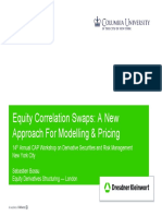 Equity Correlation Swaps: A New Approach For Modelling & Pricing