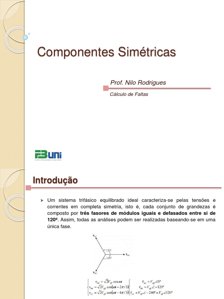 Análise de Componentes Simétricas Trifásicas | PDF | Transformador ...