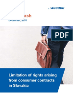 Limitation of rights arising from consumer contracts in Slovakia | News Flash