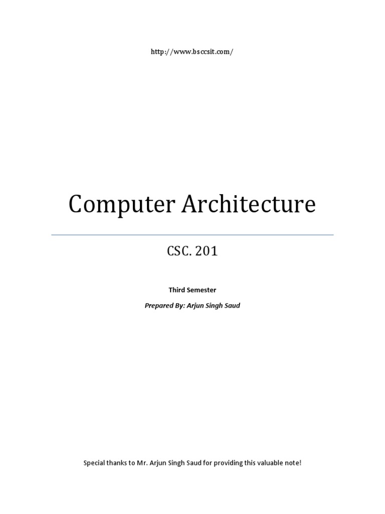 Computer Architecture | PDF | Central Processing Unit | Binary Coded ...
