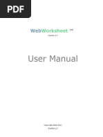 User Manual: Worksheet