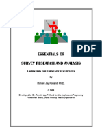 Survey Research and Analysis Workbook