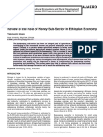 Review of The Role of Honey Sub-Sector in Ethiopian Economy