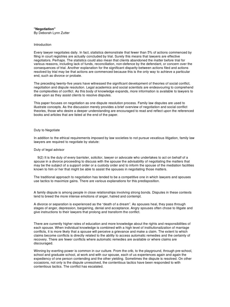 Negotiation | PDF | Negotiation | Risk