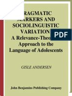 Andersen - Pragmatic Markers and Sociolingüistic Variation