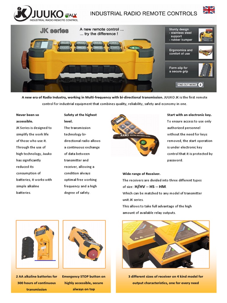 JUUKO JK Crane Remote Control Overview | PDF | Transmitter | Relay