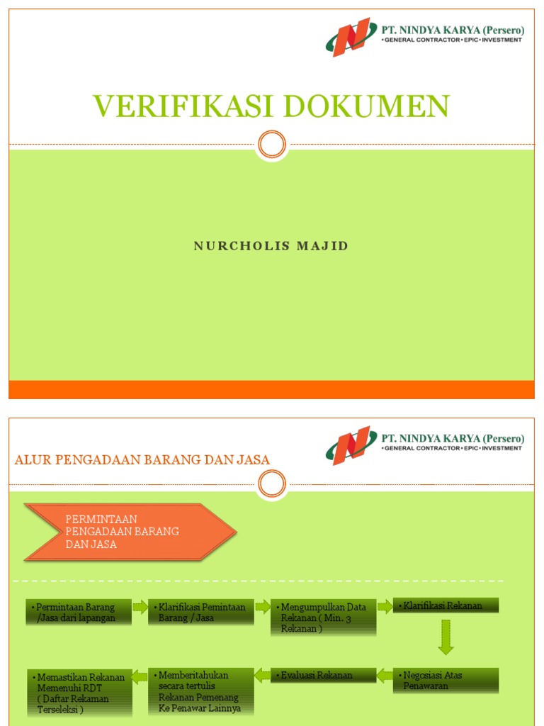 Alur Pengadaan Barang dan Jasa | PDF