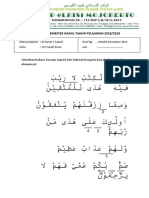 Soal Tajwid Kelas 7 Putra