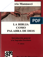 MANNUCCI v La Biblia Como Palabra de Dios Introduccion a La Sagrada Escritura 5 Ed 1997