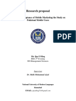 Research Proposal: Consumer Acceptance of Mobile Marketing The Study On Pakistani Mobile Users