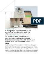 A Simplified Treatment-Based Approach To TEG and ROTEM
