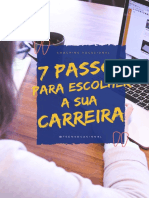 7 Passos para Escolher A Sua Carreira