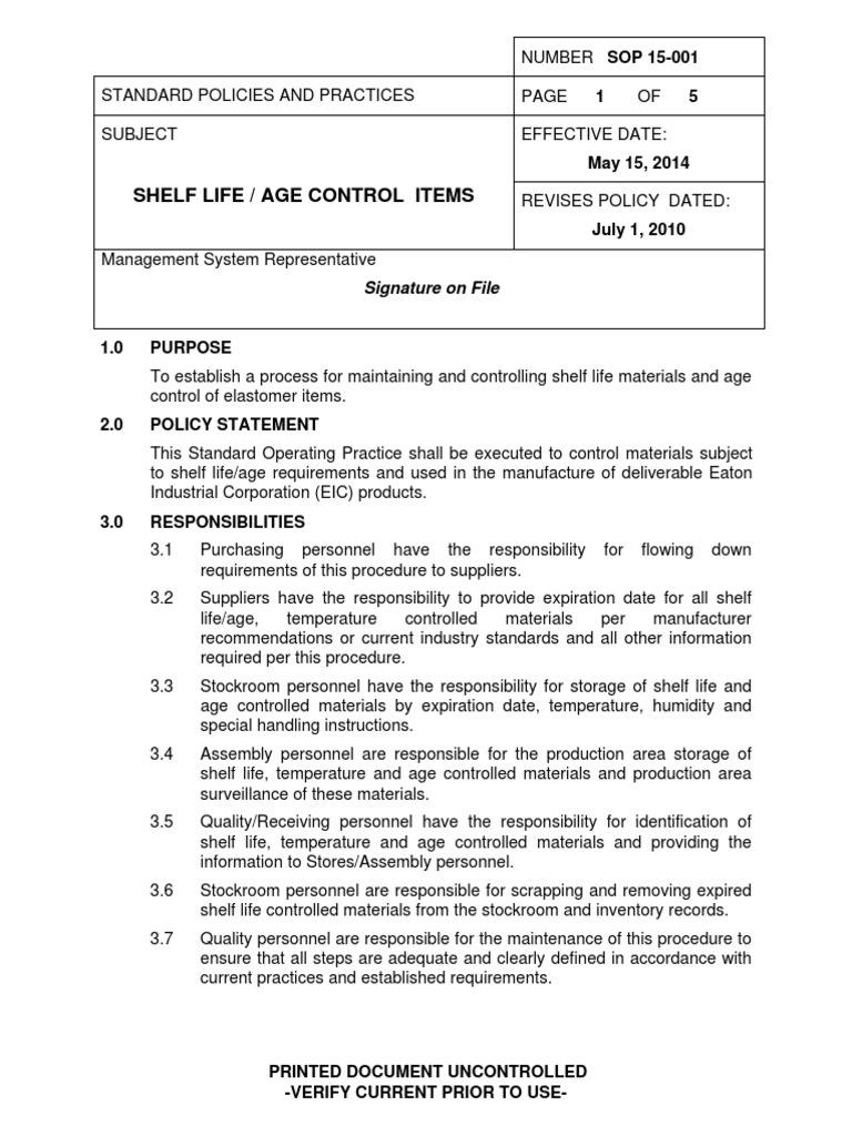 Shelf Life Control PDF Shelf Life Business