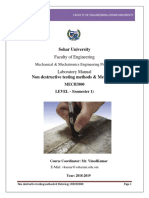 Sohar University Non Destructive Testing Lab Manual