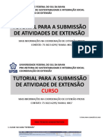 ANEXO 1. Tutorial para Submissão Atividades de Extensão