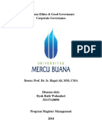 13, BE&GG, Dyah Ruth Wulandari, Hapzi Ali, Etika & Bisnis, Corporate Governance, Universitas Mercu Buana, 2018