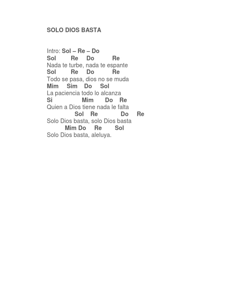 Solo Dios Basta Religión Y Creencia