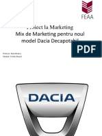 Proiect Marketing Mix de Marketing