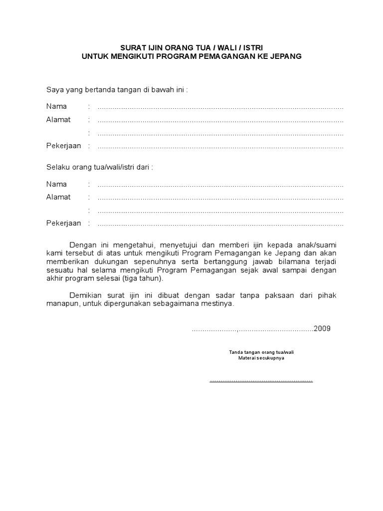 Surat Izin Pelajar Menaiki Penerbangan