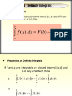 5.3 Definite Integrals: A F B F DX X F