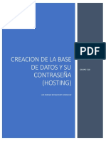Creación de La Base de Datos y Su Contraseña (Hosting)