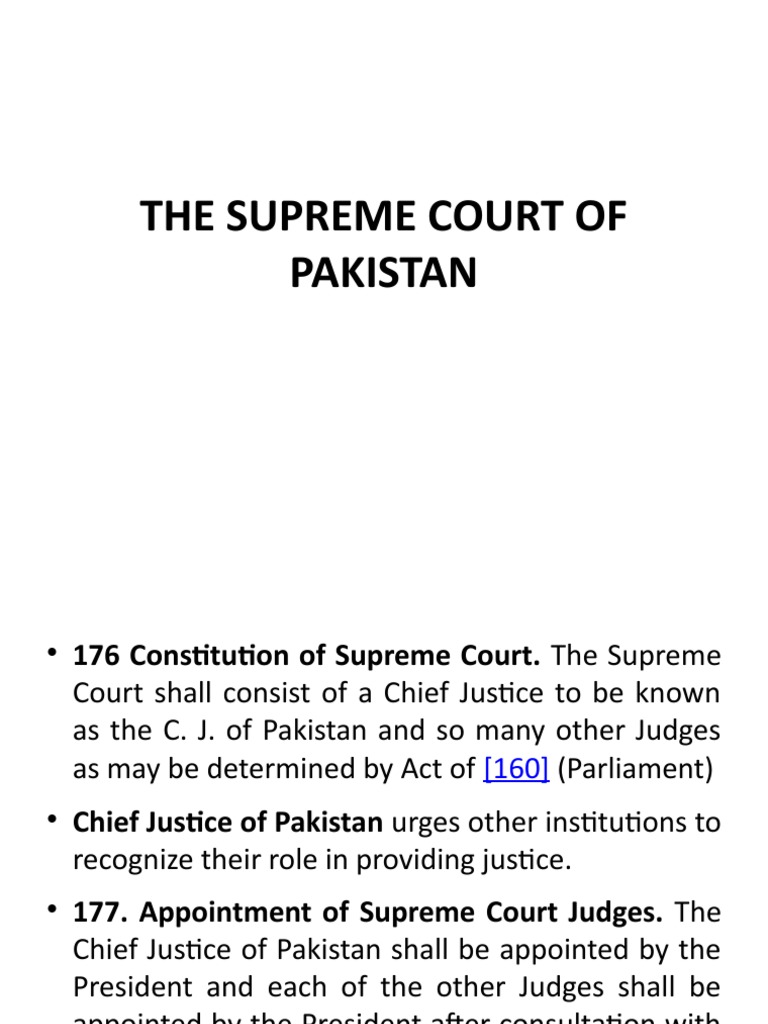 Chief Justice of Pakistan | PDF | Supreme Courts | Supreme Court Of The ...
