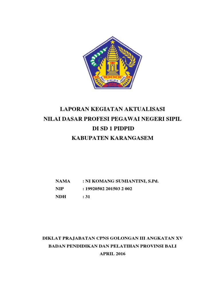 Laporan Aktualisasi