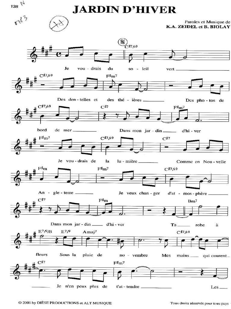 Henri Salvador Jardin D Hiver Pdf Nature