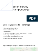 Laporan Survey Pacitan-Ponorogo