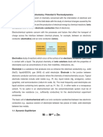 Principles of Electrochemistry: Potential & Thermodynamics