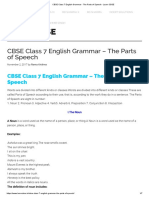 CBSE Class 7 English Grammar - The Parts of Speech - Learn CBSE
