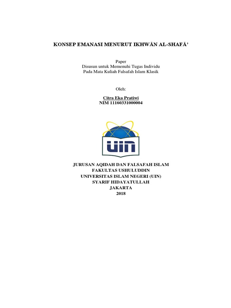 Konsep Emanasi Menurut Al Pdf