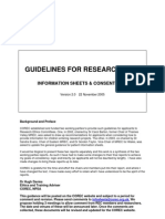 Guidance On Information Sheets and Consent Forms 2005 COREC