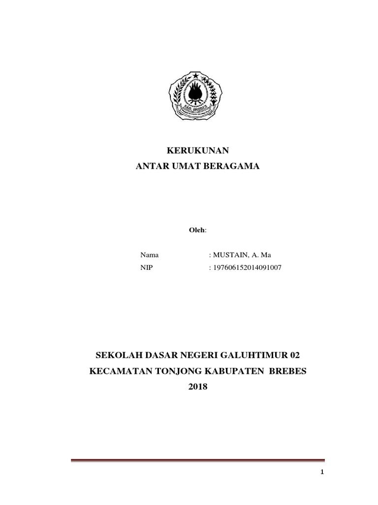 Contoh Makalah Agama Islam Tentang Kerukunan Antar Umat