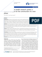 The Panamanian Health Research System: A Baseline Analysis For The Construction of A New Phase