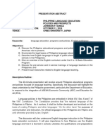 Philippine Language Education Policies and Prospects