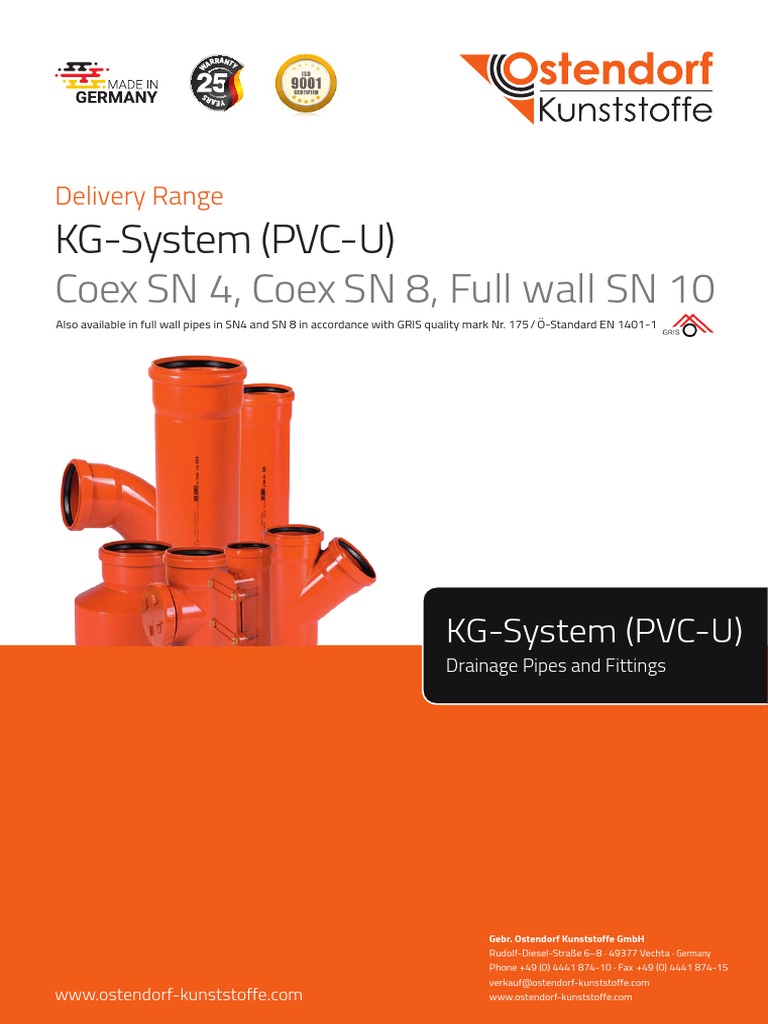 Delivery Range 2018 KG-System | PDF | Polyvinyl Chloride | Pipe (Fluid ...