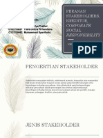 Peranan Stakeholders, Kreditor,: Corporate Social Responsibility