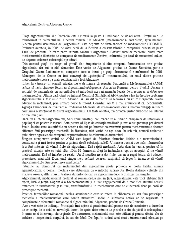 Algocalmin Sau Algozone | PDF