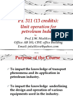 PE 311 (13 Credits) :: Unit Operation For Petroleum Industry