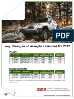 Fisa Jeep Wrangler MY 2017 31 Decembrie 2018