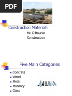 Construction Materials: Mr. O'Rourke Construction