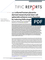 3d-Cultured Human Placentaderived Mesenchymal Stem Cell Spheroids Enhance Ovary Function by Inducing Folliculogenesis