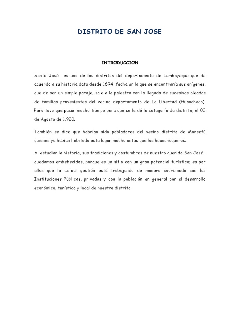 Distrito de Santa Rosa | PDF