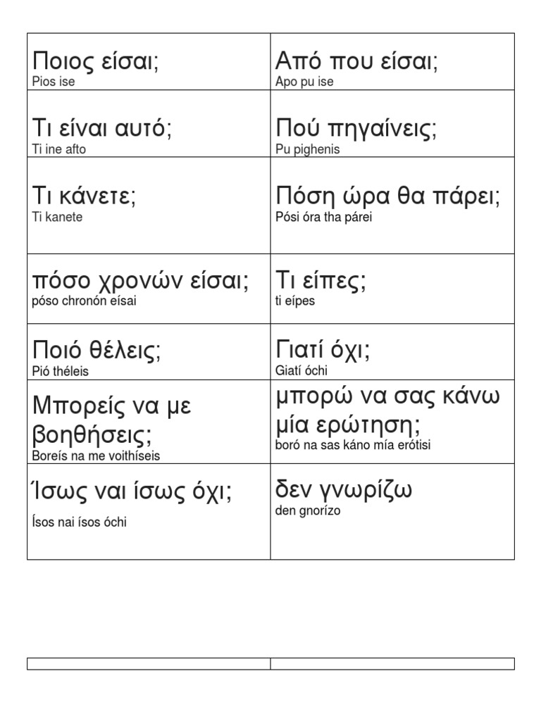 500 Greek Phrases | PDF
